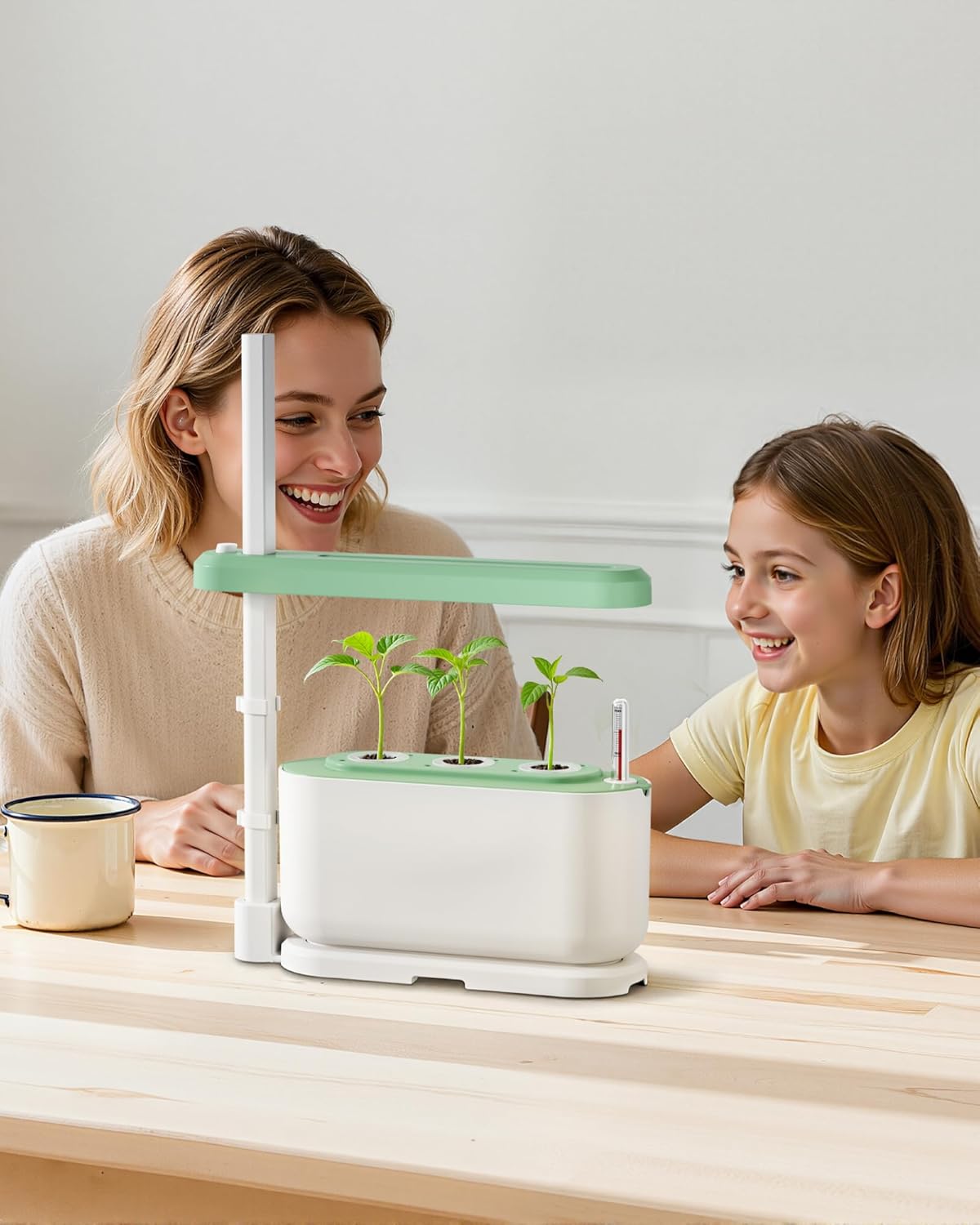 SUNCOZE Hydroponics Growing System Kit with 3 Pods – Full Spectrum LED Grow Light, Adjustable Height Indoor Herb Garden, Educational-Ready Hydroponic System for Kids and Beginners，Gardening Gifts