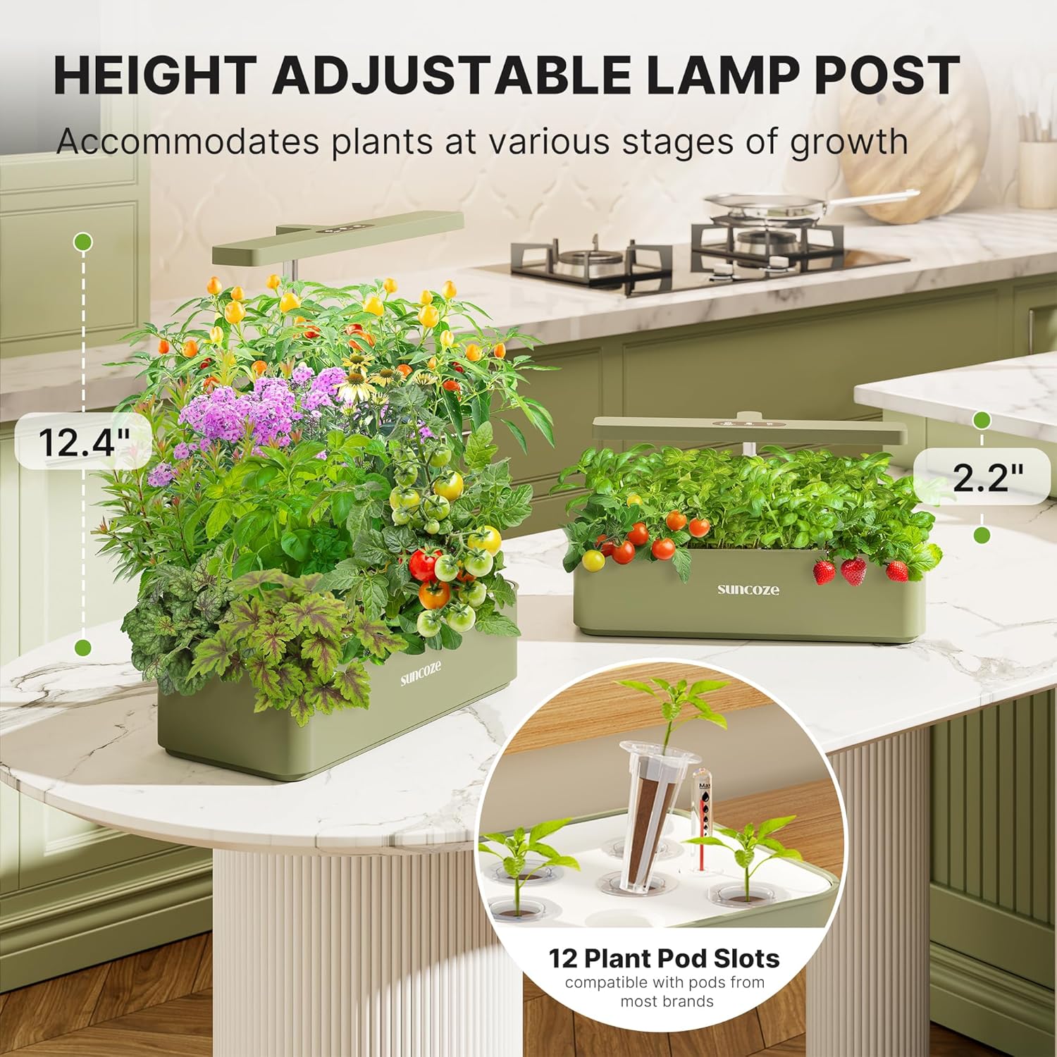 LITE Hydroponics Growing System (12 Pods) | IG1003GN – suncoze