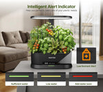 SUNCOZE Hydroponics Growing System Kit with Split Tank, Dimmable 36W Full Spectrum LED Grow Light, 12 Pods Indoor Herb Garden with Timer & Clock Smart Pane, 21.65 Inch Height Adjustable Herb Garden