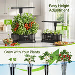 SUNCOZE Hydroponics Growing System with Removable Tank, 36W Dimmable Full Spectrum LED Grow Light, 12 Pods Indoor Herb Garden with 5L Split Water Tank, 21.6" Height Adjustable Hydroponic Garden