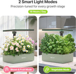 SUNCOZE Hydroponics Growing System Kit, 20 Pods Indoor Herb Garden with 10L Water Tank & Adjustable Height 25", 30W LED Grow Light, LCD Display with Veg/Flower Modes, Pump & Low Water Reminder, Green