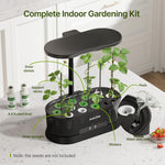 SUNCOZE Hydroponics Growing System with Removable Tank, 36W Dimmable Full Spectrum LED Grow Light, 12 Pods Indoor Herb Garden with 5L Split Water Tank, 21.6" Height Adjustable Hydroponic Garden