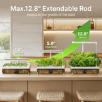 SUNCOZE Hydroponics Growing System Kit 13 Pods, Indoor Garden with Dimmable Grow Light, 4L Visible Water Tank with Adjustable Height to 12.8",Digital Timer & Water/Nutrient Reminder, Gardening Gifts